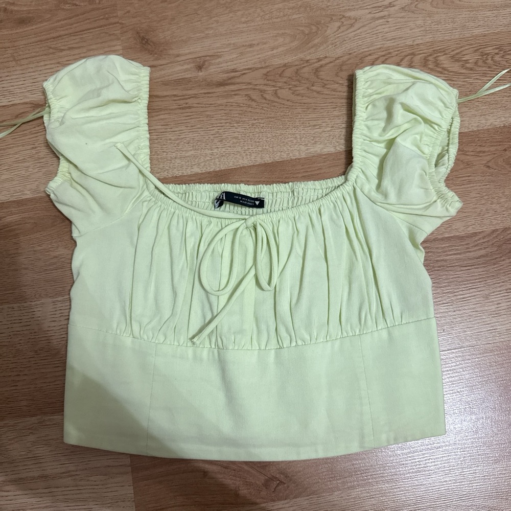 Light Lime Green Zara Women’s Crop Top
